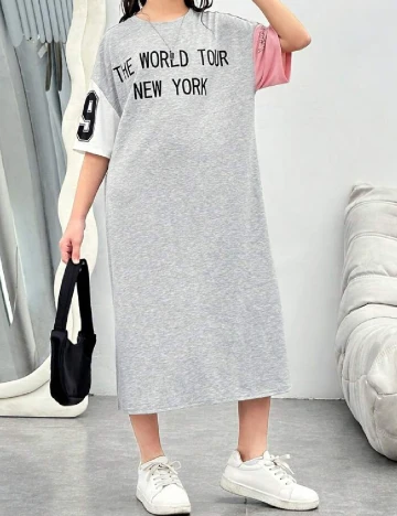 Rochie Shein Kids, gri Gri