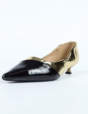 Pantofi SHEIN, auriu/negru