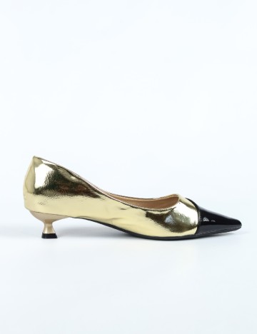 Pantofi SHEIN, auriu/negru