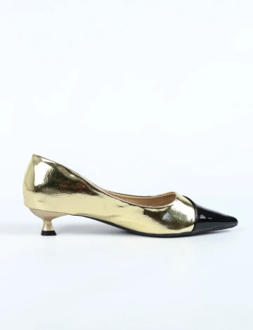 Pantofi SHEIN, auriu/negru