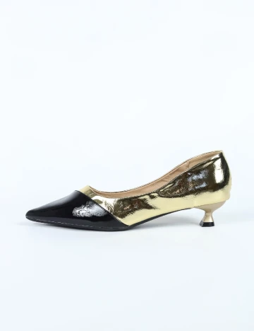 Pantofi SHEIN, auriu/negru
