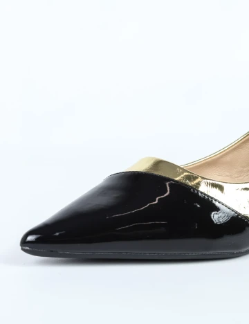 Pantofi SHEIN, auriu/negru