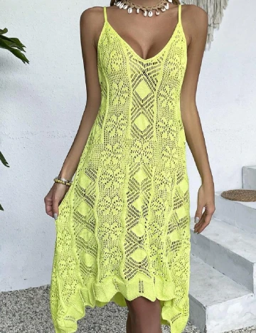 Rochie de plaja Knit Mix, verde