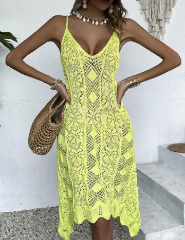 Rochie de plaja Knit Mix, verde