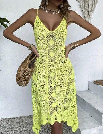 Rochie de plaja Knit Mix, verde