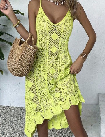 Rochie de plaja Knit Mix, verde