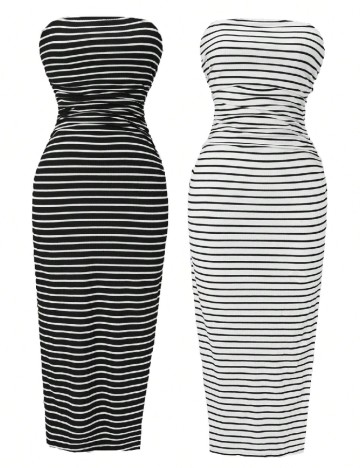 Set Rochii 2 bucati SHEIN, alb/negru