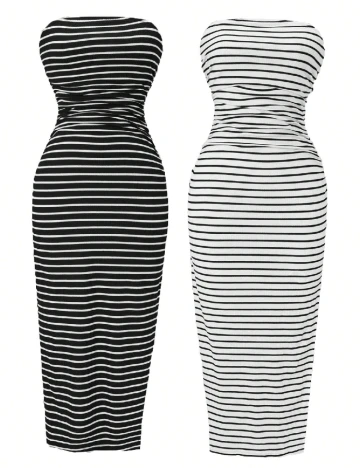 Set Rochii 2 bucati SHEIN, alb/negru