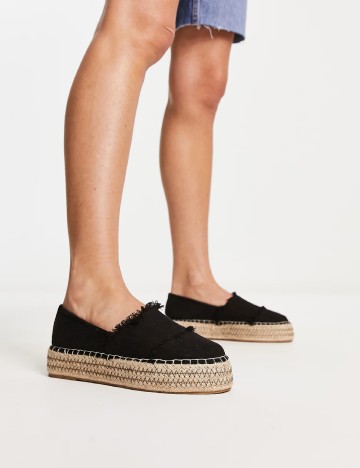 Espadrile South Beach, negru