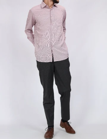 Camasa INTERTEX, rosu/alb
