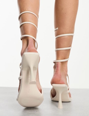 Sandale Stradivarius, crem