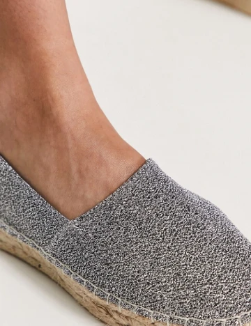 Espadrile South Beach, argintiu