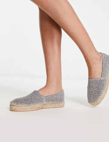 Espadrile South Beach, argintiu