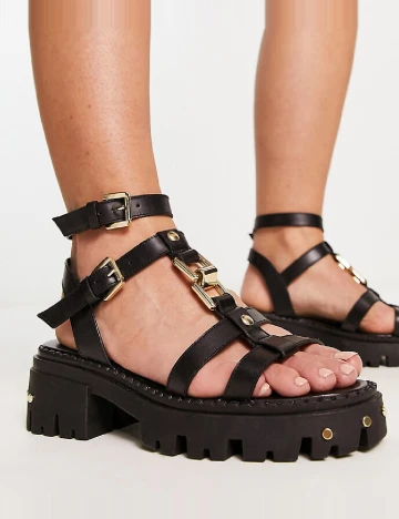 Sandale ASOS, negru Negru