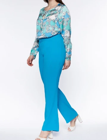 Pantaloni Fiorella Rubino, albastru