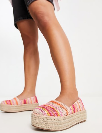 
						Espadrile ASOS, mix culori