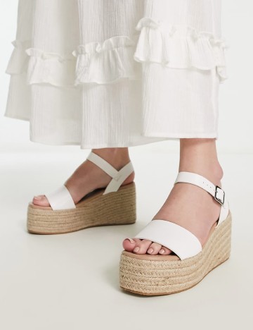 
						Sandale Glamorous, alb