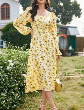 Rochie medie SHEIN, galben