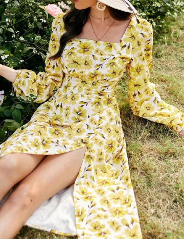 Rochie medie SHEIN, galben