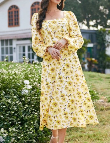 Rochie medie SHEIN, galben