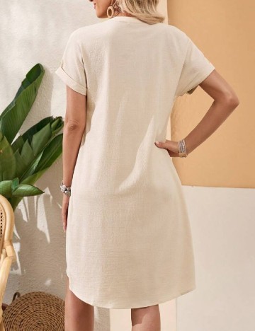Rochie scurta Emery Rose, crem
