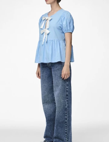 Bluza Pieces, albastru