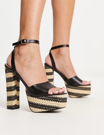 Sandale South Beach, negru