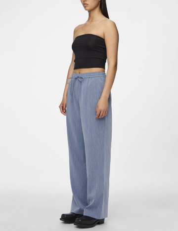 
						Pantaloni Pieces, albastru