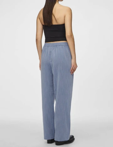 Pantaloni Pieces, albastru