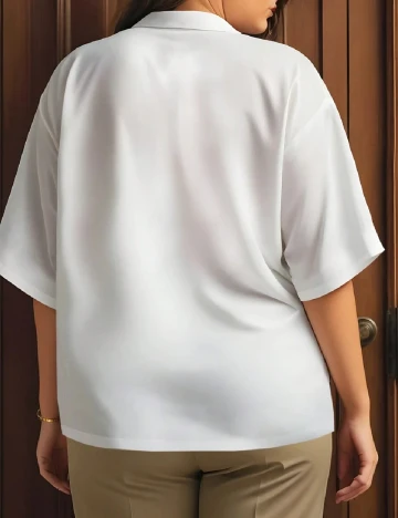 Bluza SHEIN CURVE, alb