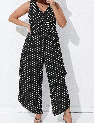 Salopeta SHEIN CURVE, alb/negru