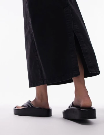 Slapi Top Shop, negru Negru
