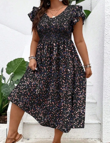 Rochie medie SHEIN CURVE, negru