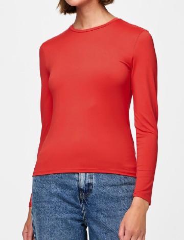
						Bluza Pieces, rosu