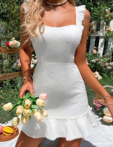 Rochie scurta SHEIN, alb