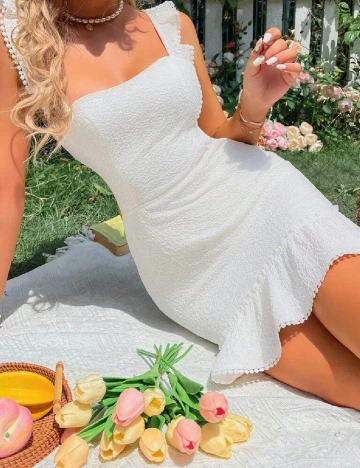 Rochie scurta SHEIN, alb