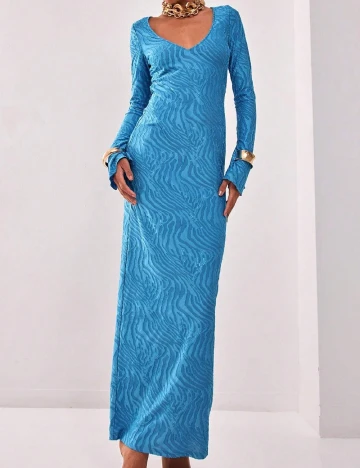 Rochie lunga Musera, albastru