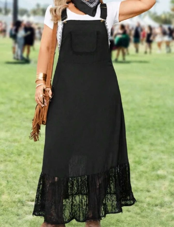 Rochie lunga SHEIN CURVE, negru