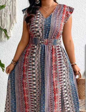 Rochie lunga SHEIN CURVE, mix culori