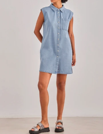 Rochie scurta Pieces, albastru