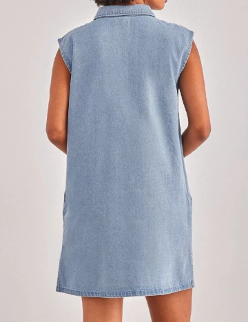 Rochie scurta Pieces, albastru