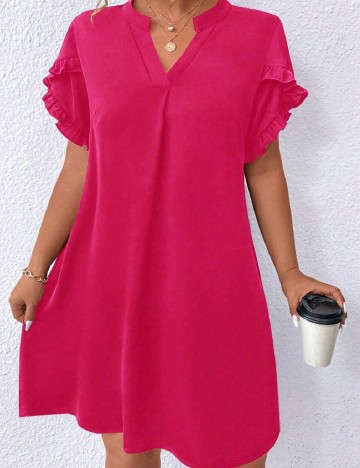 Rochie scurta SHEIN CURVE, roz