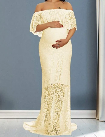 Rochie lunga SHEIN Maternity, galben