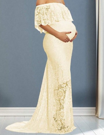 Rochie lunga SHEIN Maternity, galben