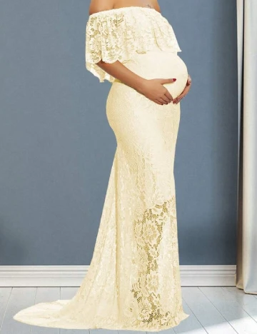 Rochie lunga SHEIN Maternity, galben