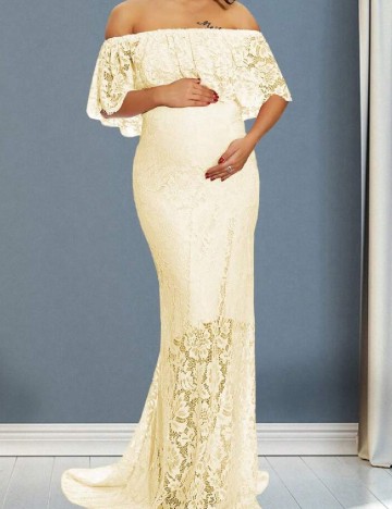 Rochie lunga SHEIN Maternity, galben