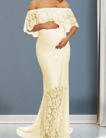 Rochie lunga SHEIN Maternity, galben