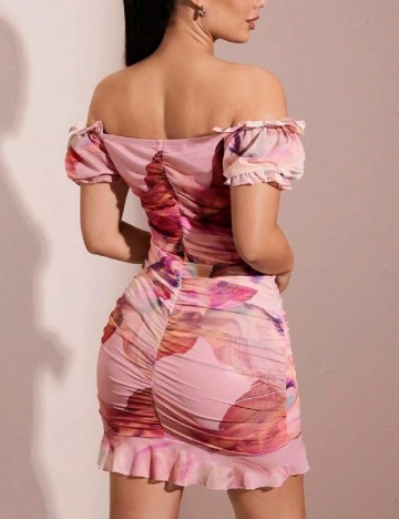 Rochie scurta SHEIN, roz