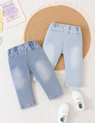 Set blugi 2 perechi Shein Kids, albastru
