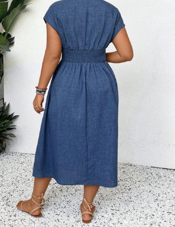 Rochie medie SHEIN CURVE, albastru